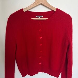 Reformation Red Clara Cashmere Cardigan